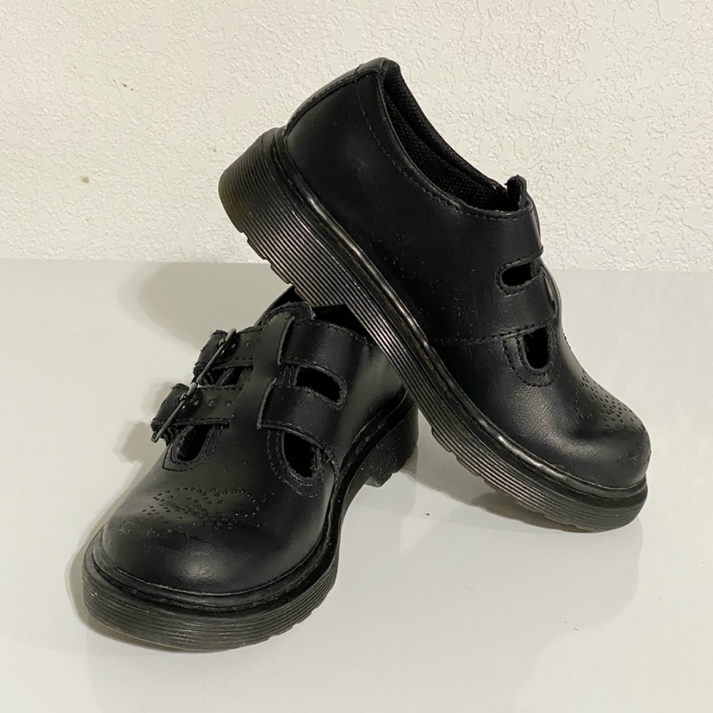 Dr. Martens Black Leather Mary Jean Shoes